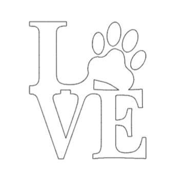 Love pet paw decal