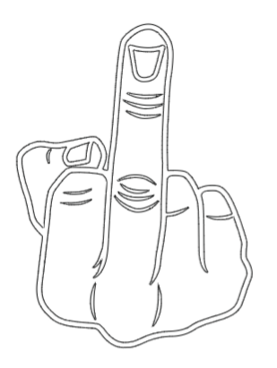 Middle finger Decal